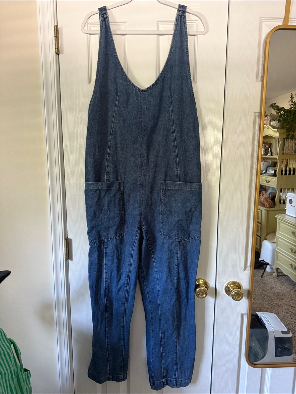 Women's Denim Utility Jumpsuit in Blue